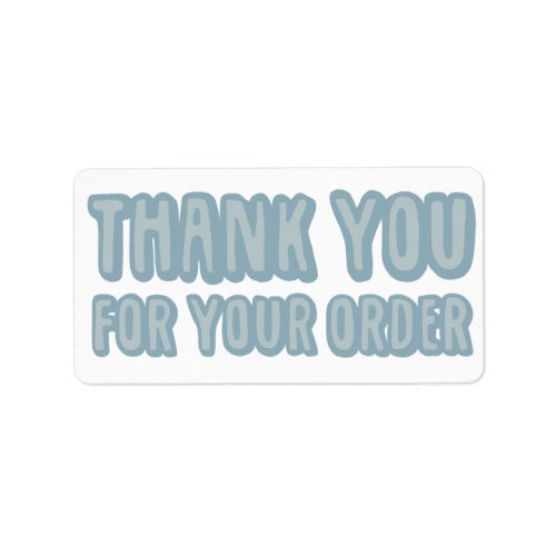 Thank You For Your Order Blue Small Business  Label