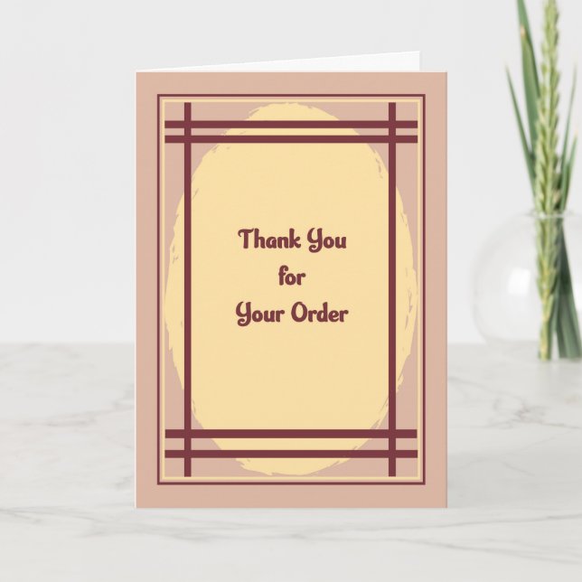 Thank You for your Order Business Card (Front)