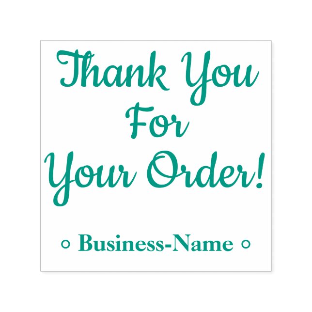 "Thank You For Your Order!" & Business Name Stamp (Design)