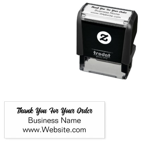 Thank You For Your Order Business Name Website Self_inking Stamp