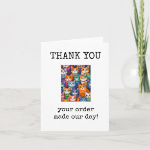 Thank You For Your Order Card
