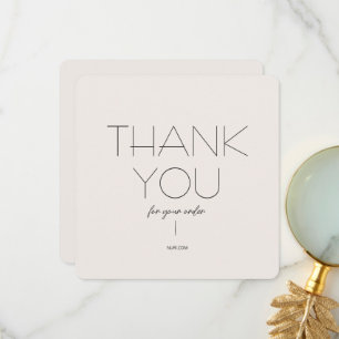 Thank You For Your Order Card, Small Business Card