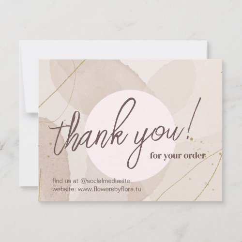 thank you for your order cards abstract thank you invitation