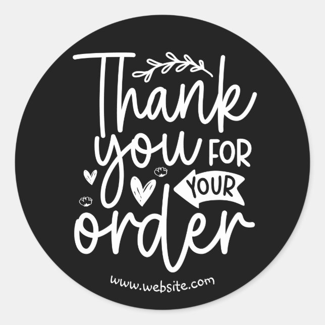 Thank You for your Order Classic Round Sticker (Front)
