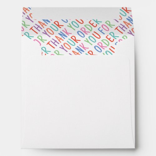    Thank You For Your Order Colorful Simple Modern Envelope
