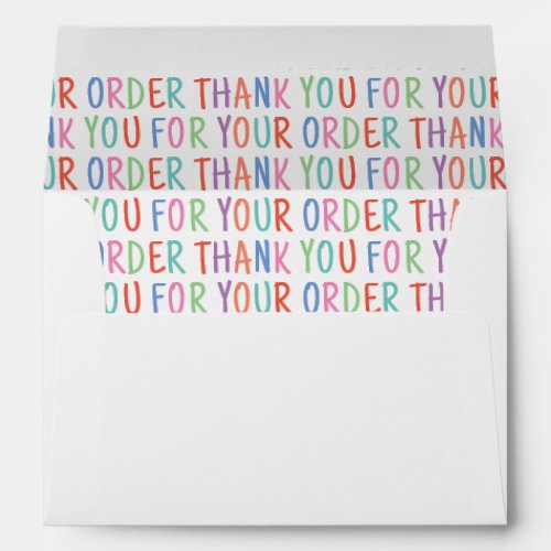    Thank You For Your Order Colorful Simple Modern Envelope