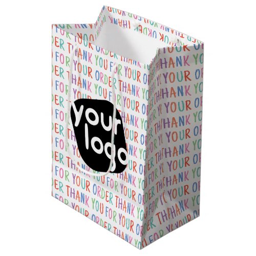    Thank You For Your Order Colorful Simple Modern Medium Gift Bag