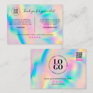 Thank You For Your Order Customer Discount Busines Business Card