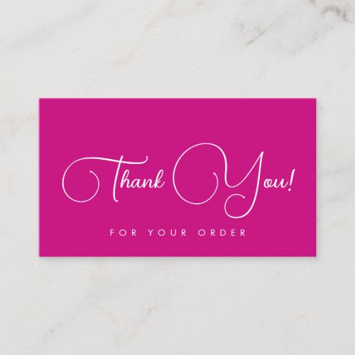 Thank You For Your Order Elegant Modern Template Business Card