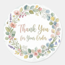Thank You For Your Order floral
