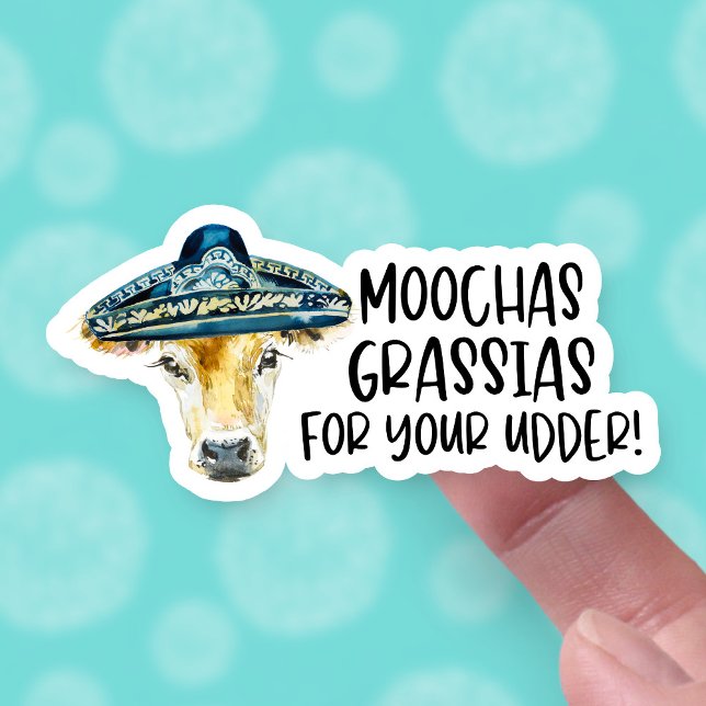 Thank You for Your Order Funny Cow Pun Business Sticker (Creator Uploaded)