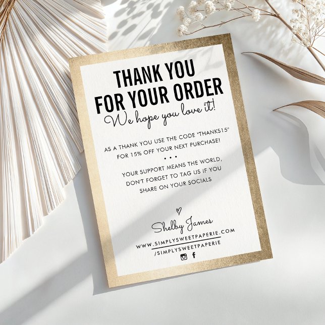 THANK YOU FOR YOUR ORDER glam insert gold edge (Creator Uploaded)