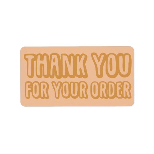 Thank You For Your Order Gold Small Business  Label