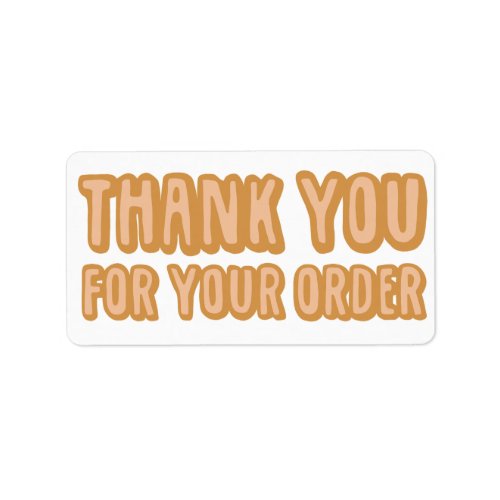 Thank You For Your Order Gold Small Business  Label