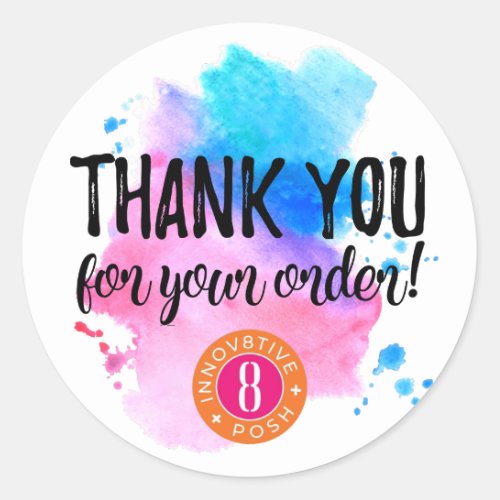 Thank you for your order Innov8tive  Posh Classic Classic Round Sticker