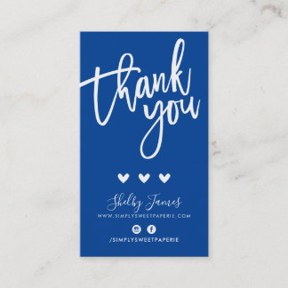 THANK YOU FOR YOUR ORDER insert modern royal blue