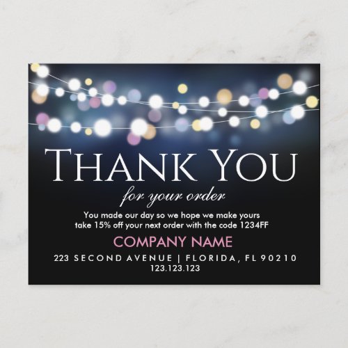 Thank You For Your Order Inserts Custom Business Announcement Postcard