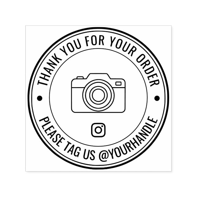 Thank You for Your Order Instagram Tag Self-inking Stamp (Design)
