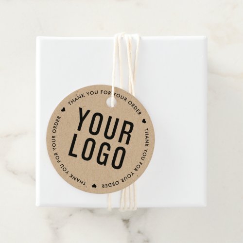 Thank You For Your Order Kraft Logo Tag