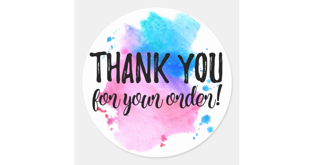 Thank you for your order label | Zazzle.com
