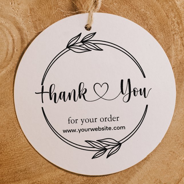 Thank You For Your Order Laurel Leaf Rubber Stamp (Creator Uploaded)