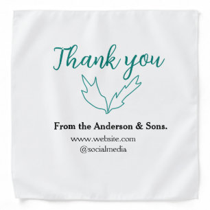 Thank you for your order leaf website company name bandana
