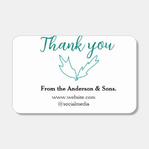 Thank you for your order leaf website company name matchboxes