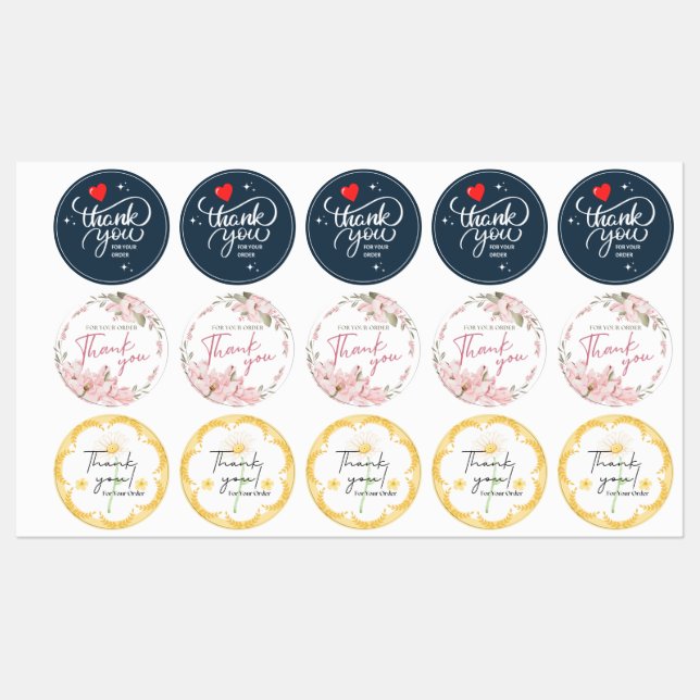 Thank you for your order Lebel Sticker (Sheet)