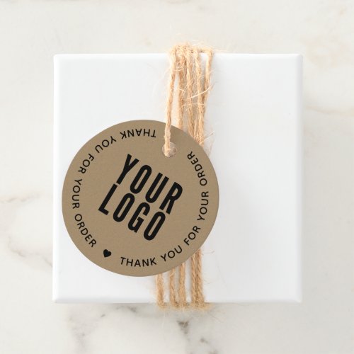 Thank You For Your Order Logo Kraft Hang Tags