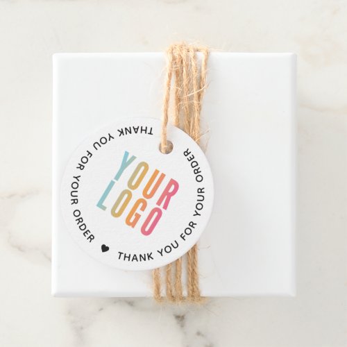 Thank You For Your Order Logo White Hang Tags