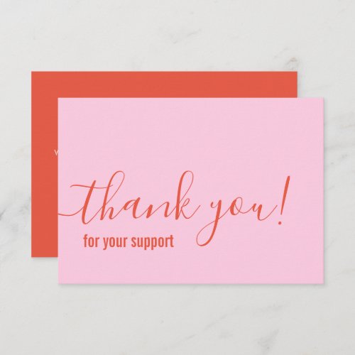 THANK YOU for your order modern insert pink orange