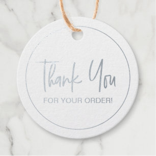 Thank you for your Order Modern Your Logo website Foil Favor Tags
