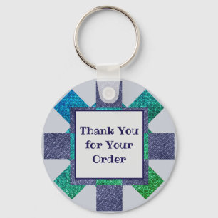 Thank You for Your Order Mosaic Sales Business Keychain