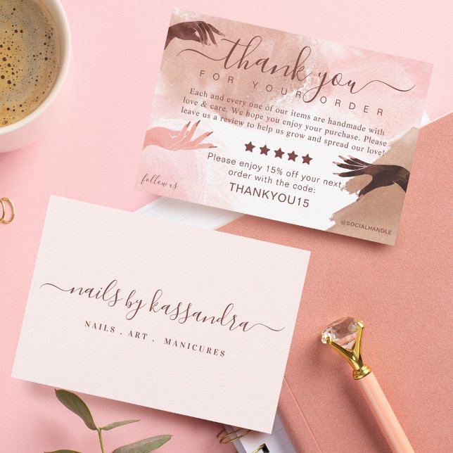 Thank you for your Order Nail Art Business Review Card (Thank you for your Order Nail Art Business Review)
