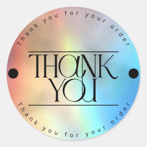 Thank you for your order professional Business  Classic Round Sticker