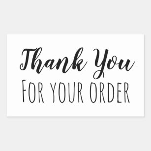 Details about   184x Thank you Sticker Brown on White rectangular 