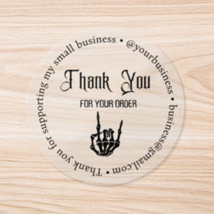 thank you for your order small business halloween  classic round sticker