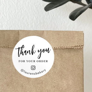 Thank You for Your Order Small Business Packaging Classic Round Sticker