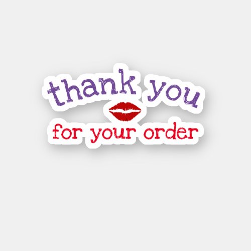 Thank you for your order small business sticker