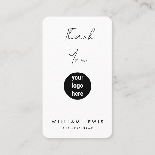 Thank You For Your Order  Social Media Icons  Business Card