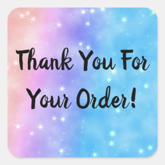 Thank You For Your Order  Square Sticker