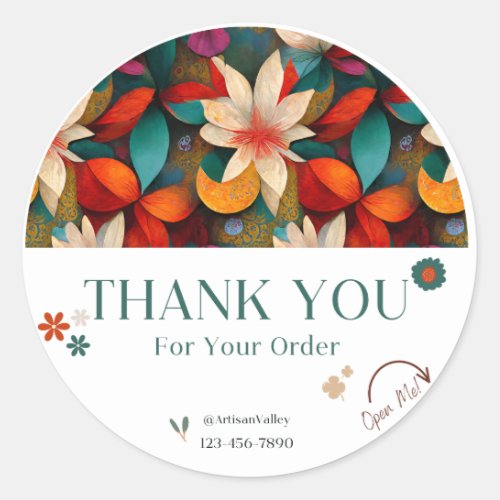 Thank You for Your Order Sticker _ Expressing Grat