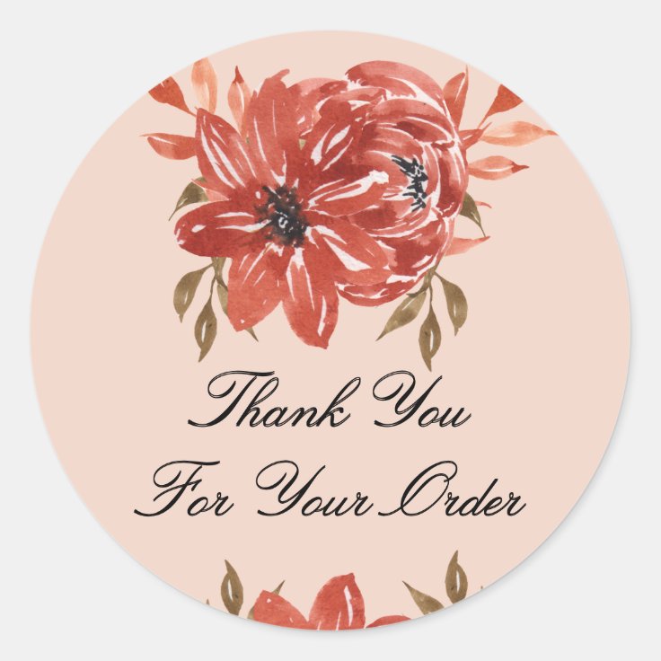 Thank you for your order stickers | Zazzle