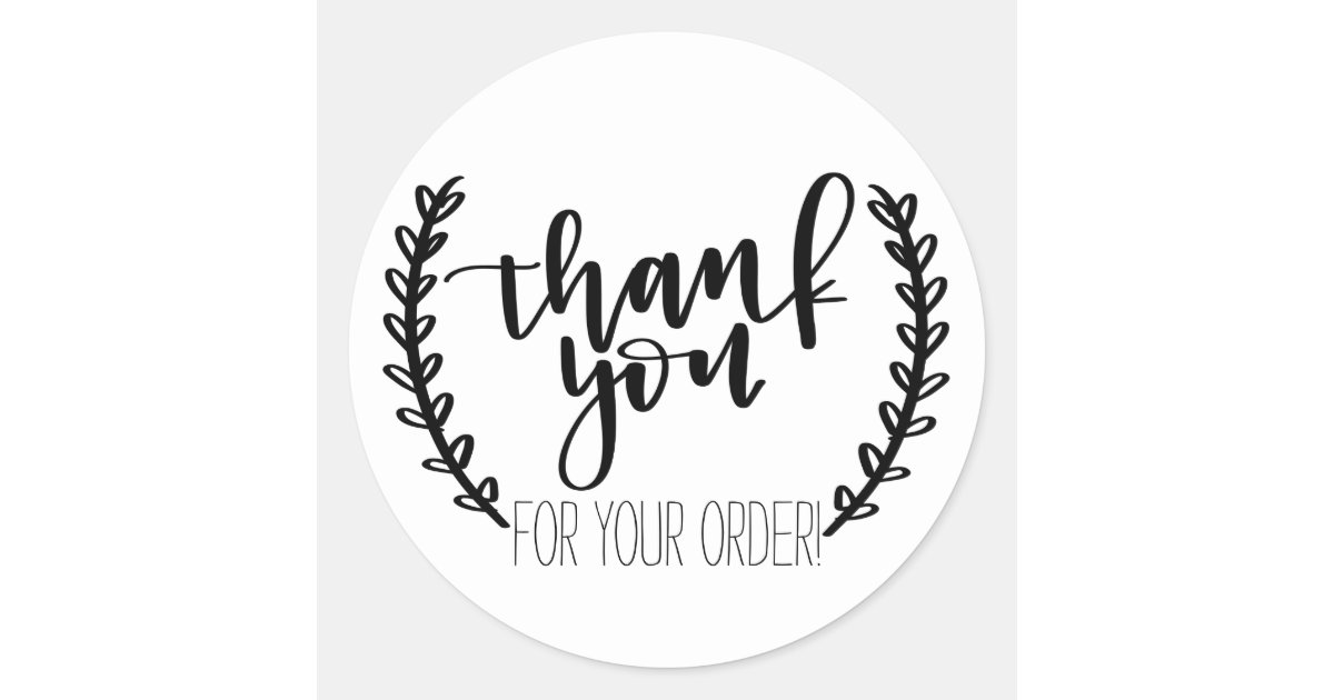 thank you for your order stickers zazzlecom