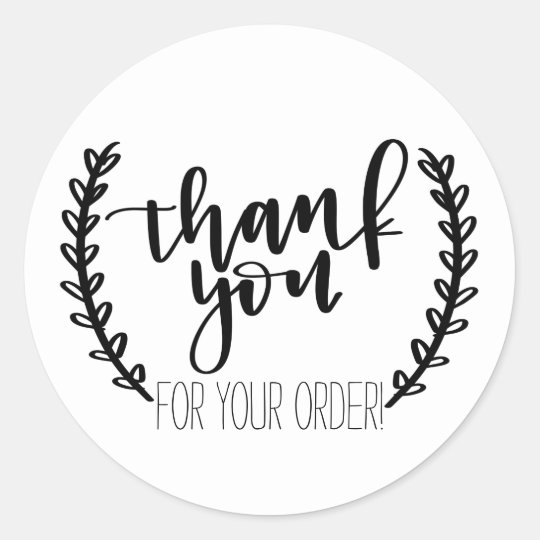 Thank you for your order stickers | Zazzle.com