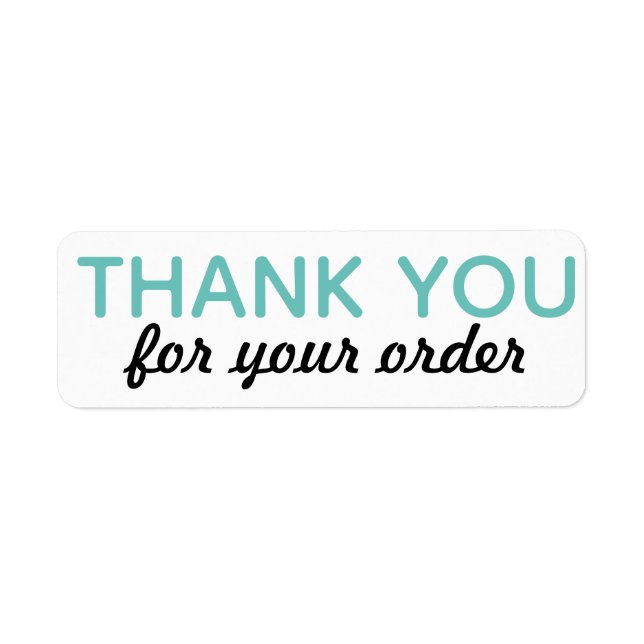 Thank You for Your Order Stickers (Front)