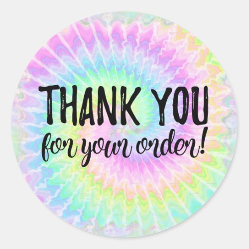 Thank you for your order tie dye label