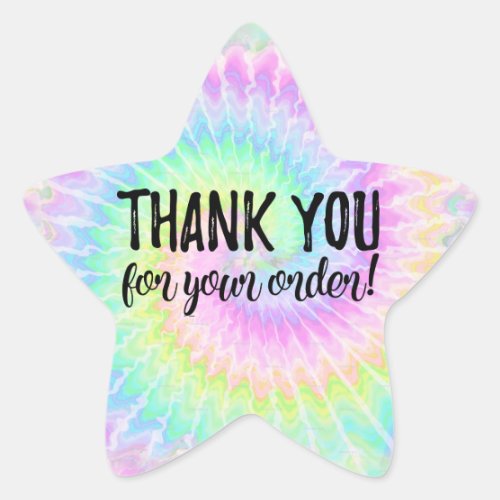 Thank you for your order tie dye label