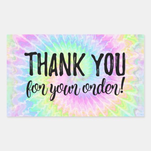 Thank you for your order tie dye label