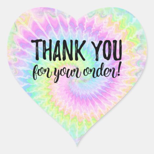 Thank you for your order tie dye sticker